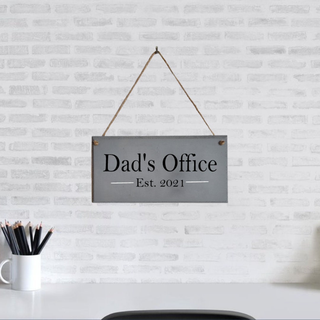 Dad's Office Sign Dad's Office Plaque Dads Office Etsy