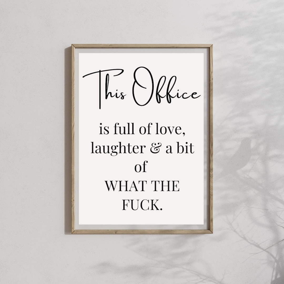 This Office Sign, This Office Poster, Office Wall Decor, Funny Office ...