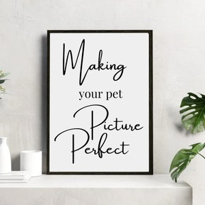 Dog Grooming Salon Photos, Dog Groomer Prints with Quote, Wall Art, Dog Grooming Poster Wall Decor, Dog Salon Decor, Pet Grooming Images