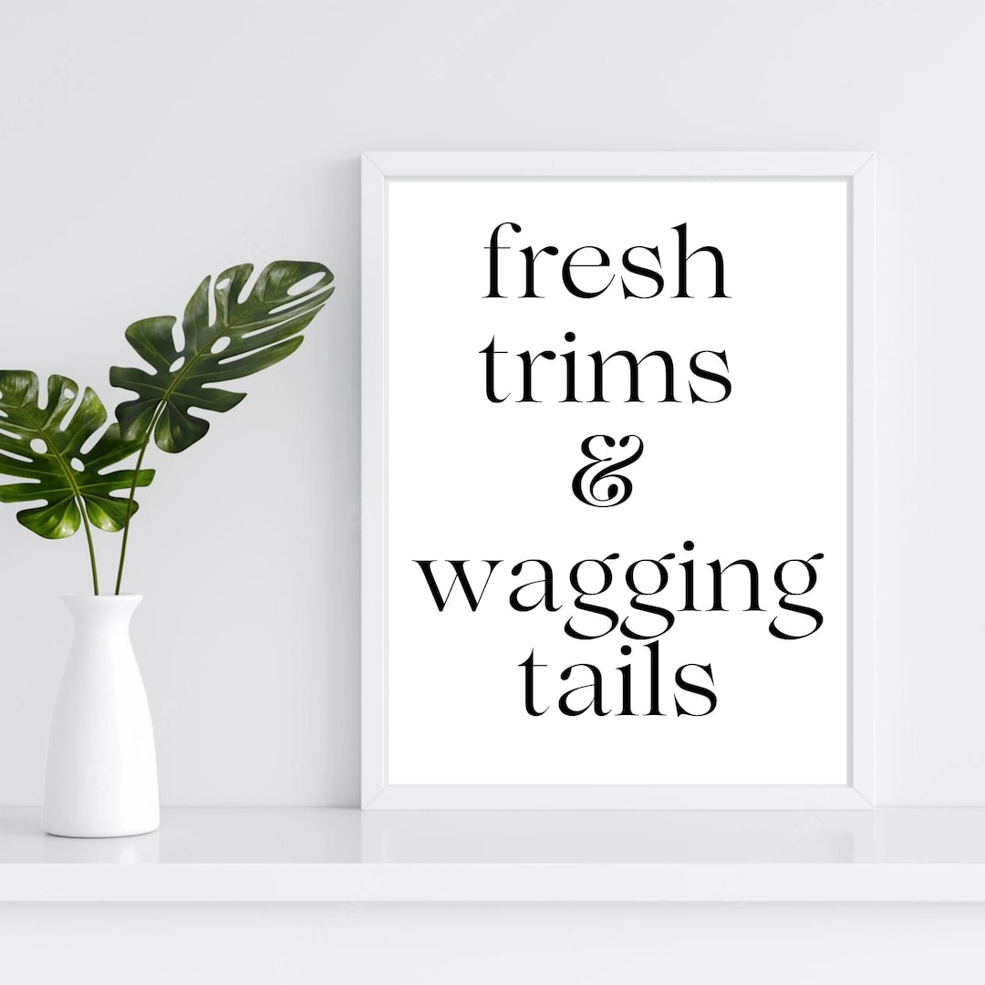 Grooming Text Dog Grooming Wall Art Sign | Grooming Salon Decor | Dog Groomer Word ...