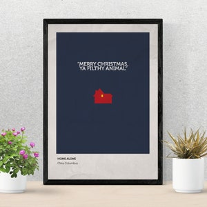 Allein zu Haus Film Weihnachten Digitaler Download | Allein zu Hause Film Weihnachten Wandkunst | Allein zu Haus Weihnachtsposter A6-A2