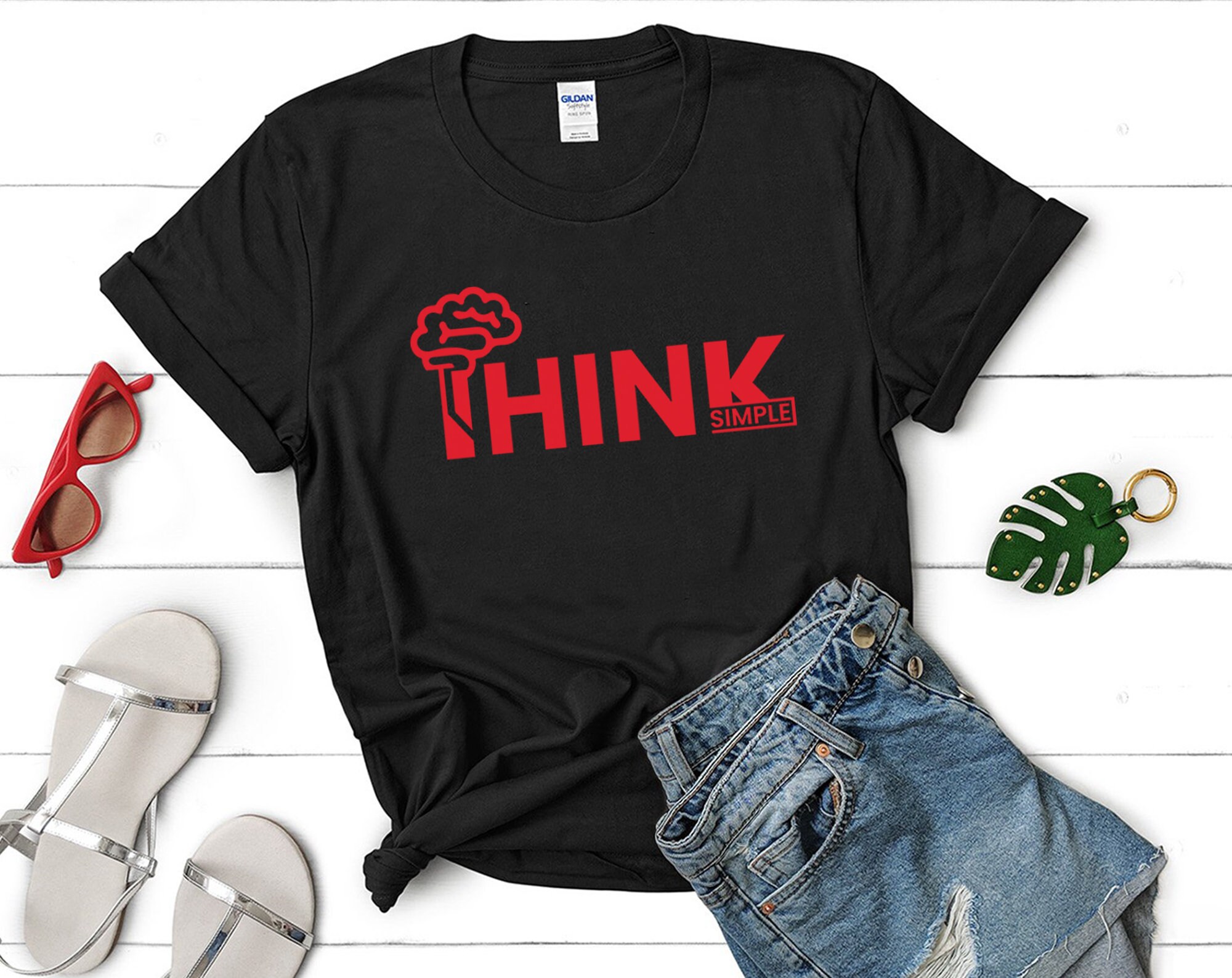 Think Shirt Think Simple Shirt Funny Shirt Think Different | Etsy