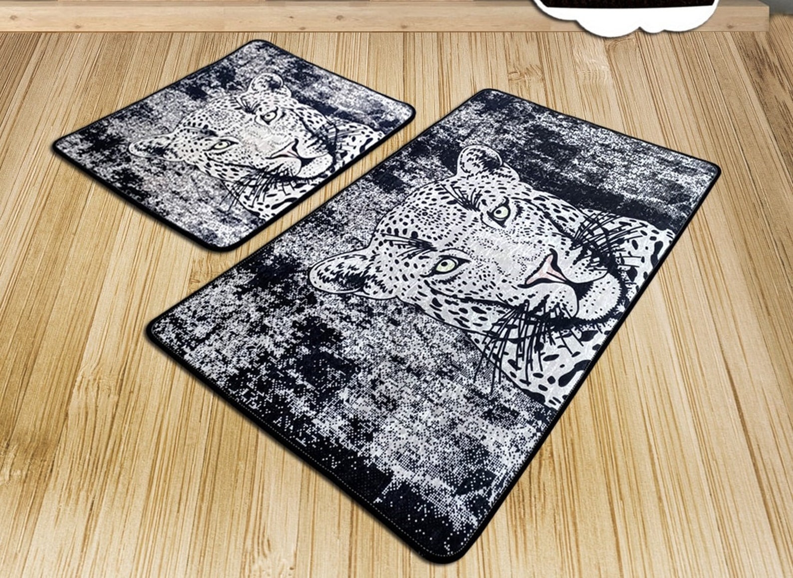 Tiger Bathroom Mat Set of 2 Bath Floor Rug NonSlip Mat Etsy
