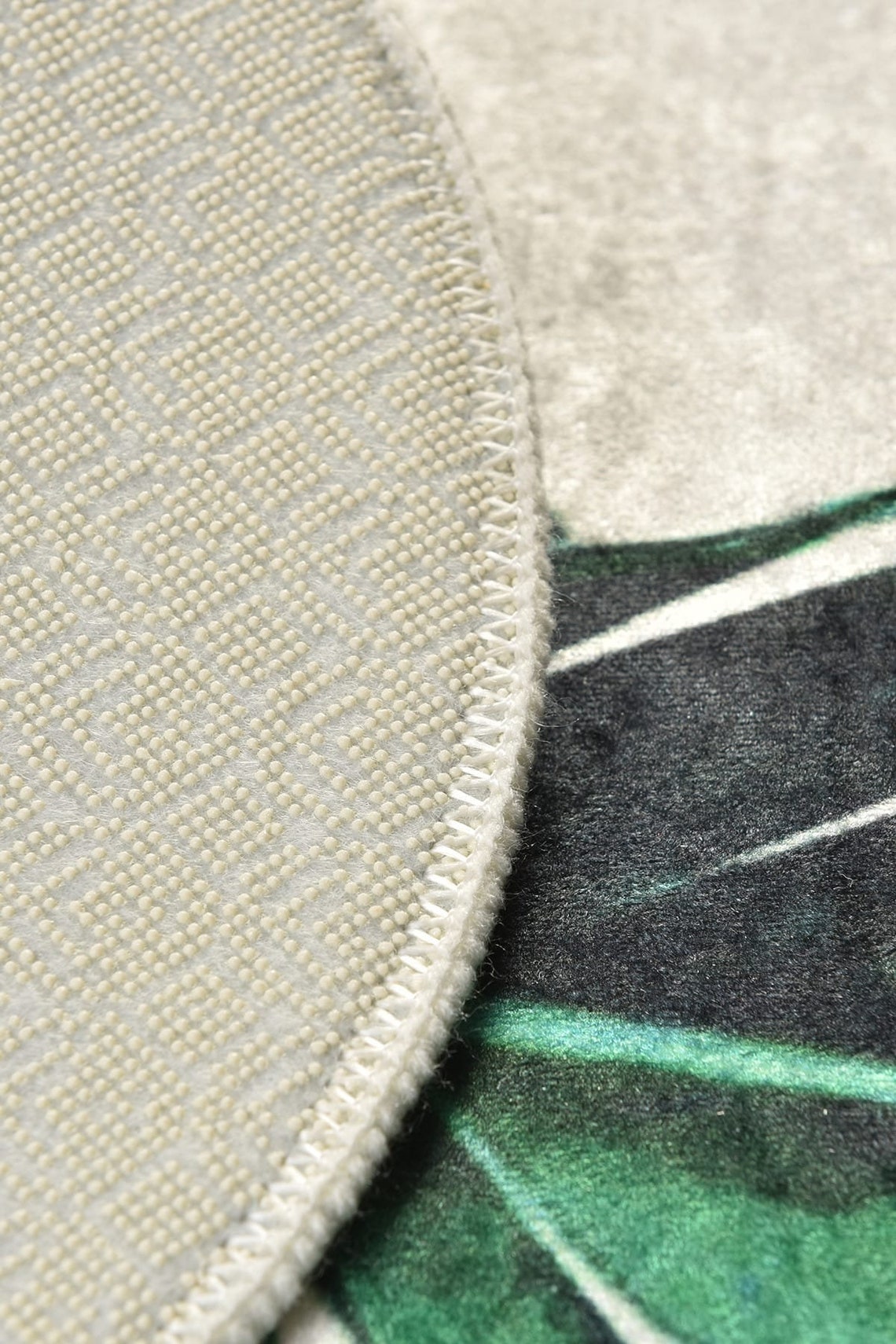 Green Floret Oval Bath Mat Set of 2 Modern Rug NonSlip Mat Etsy