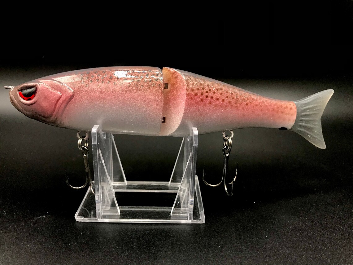 7'' Custom Painted Hand pour Resin Glide Bait/swimbait Alewife/shiner