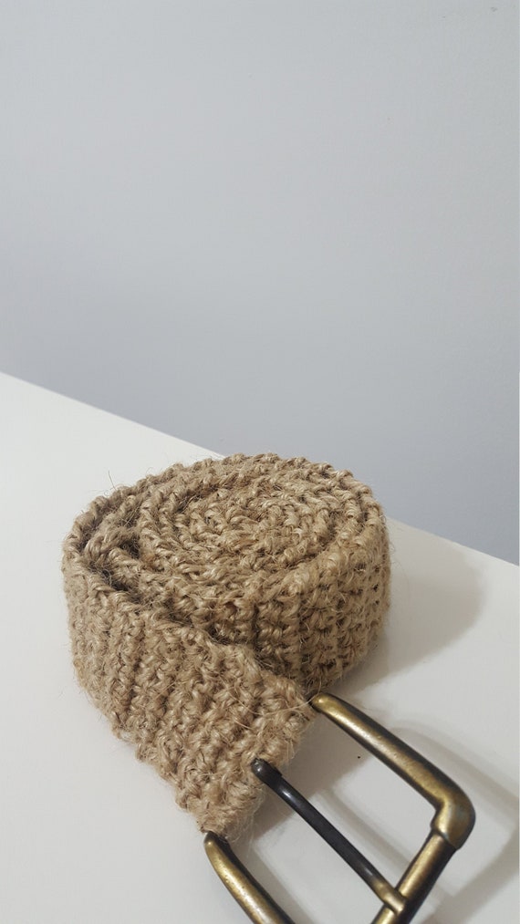 Handknitted Jute Belt Unique Jute Belt Handmade Jute Belt Etsy