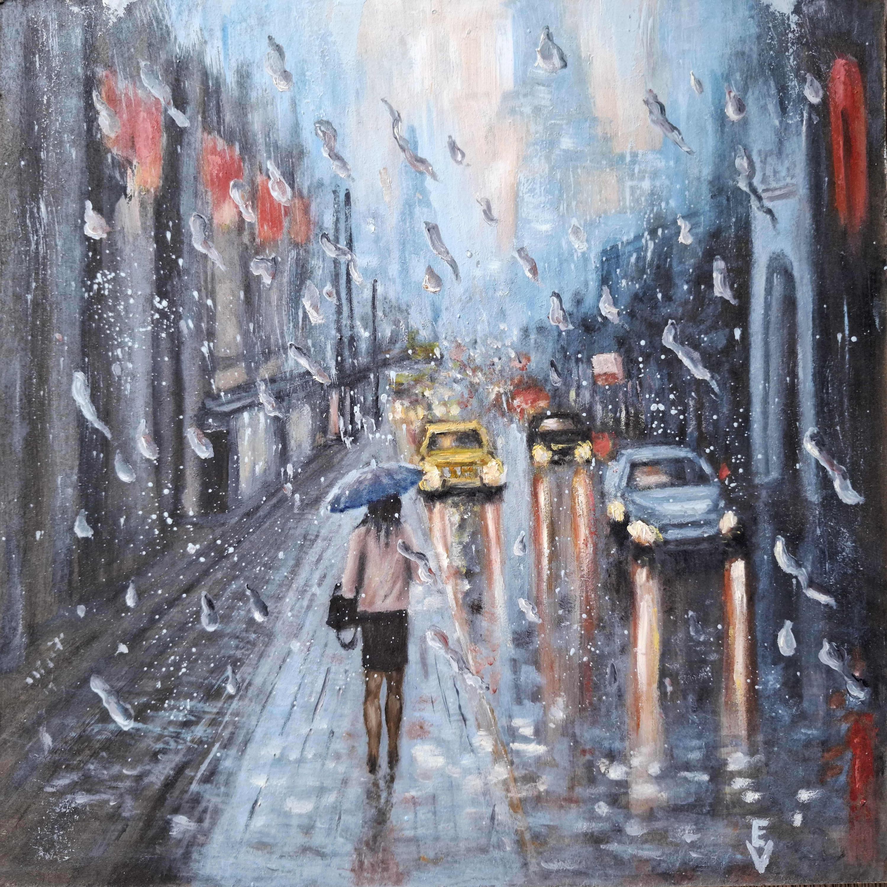 油絵「雨上がり」P4号 油絵「雨上がり」P4号 【公式通販】