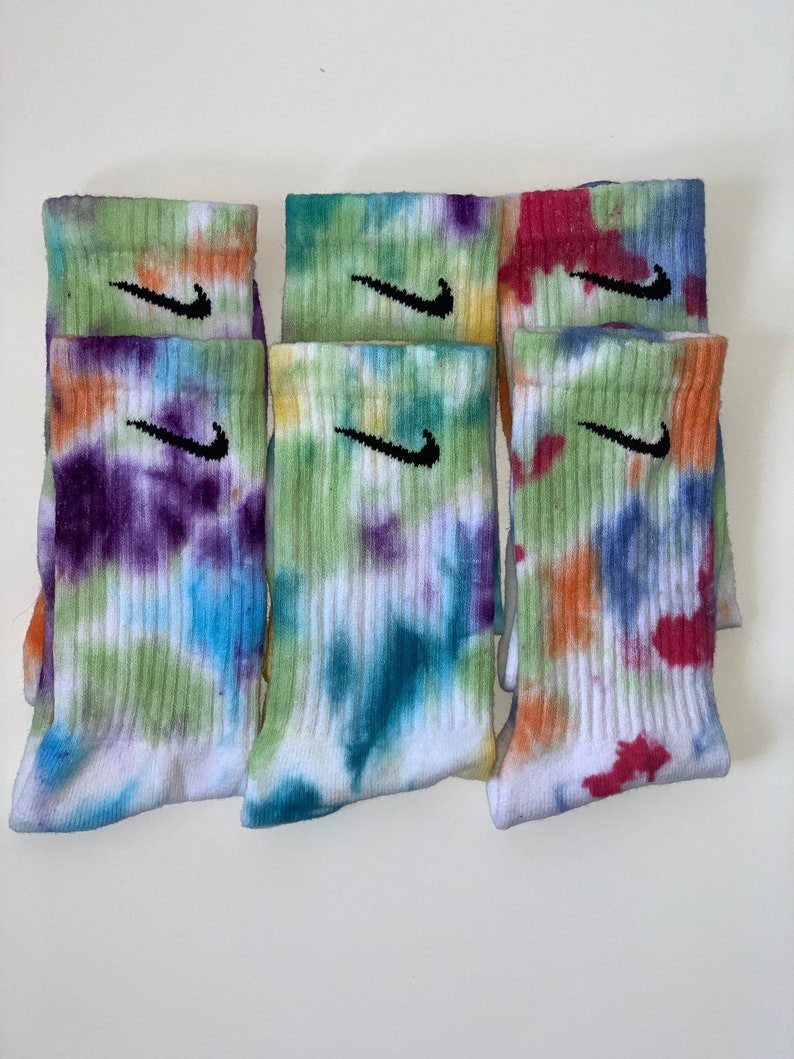 Regenbogen Batik Strümpfe Socken Tie Dye Bild 2