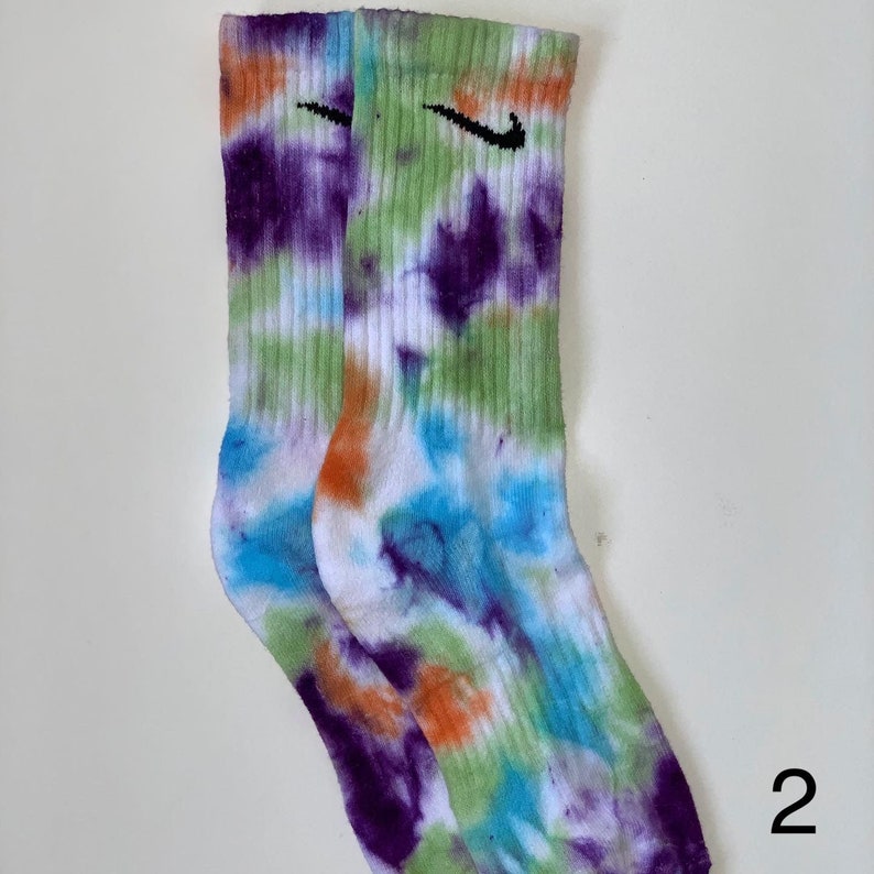 Regenbogen Batik Strümpfe Socken Tie Dye Bild 4