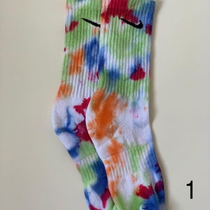 Regenbogen Batik Strümpfe Socken Tie Dye Bild 3