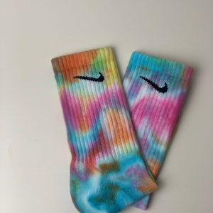 Socken tiedye Regenbogen Batik Strümpfe zdjęcie 2