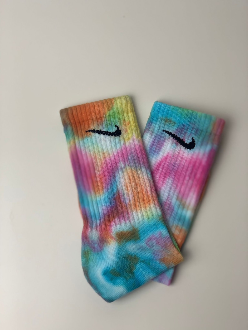 Socken tiedye Regenbogen Batik Strümpfe zdjęcie 2