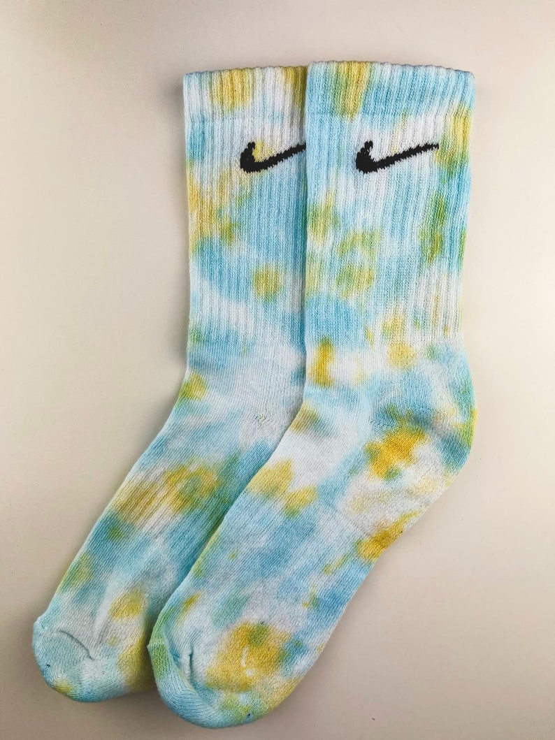 Nike Socks Tiedye, batik hellblau-gelb