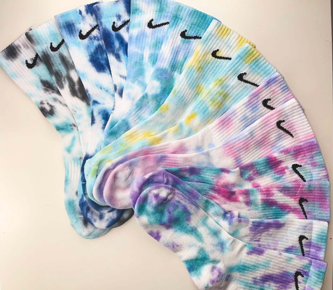etsy nike tie dye socks