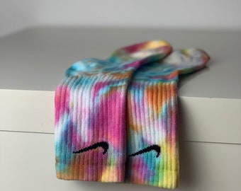 Socken tiedye Regenbogen Batik Strümpfe