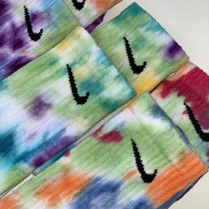 Regenbogen Batik Strümpfe Socken Tie Dye Bild 1