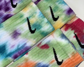 Regenbogen Batik Strümpfe Socken Tie Dye