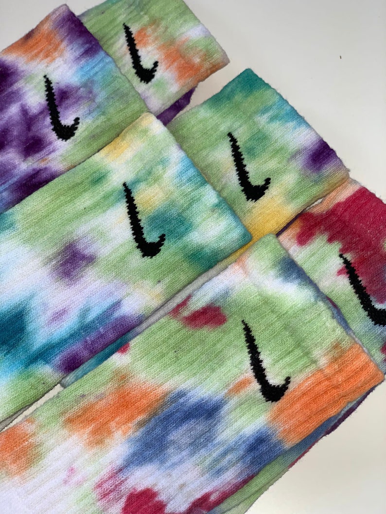 Regenbogen Batik Strümpfe Socken Tie Dye Bild 1