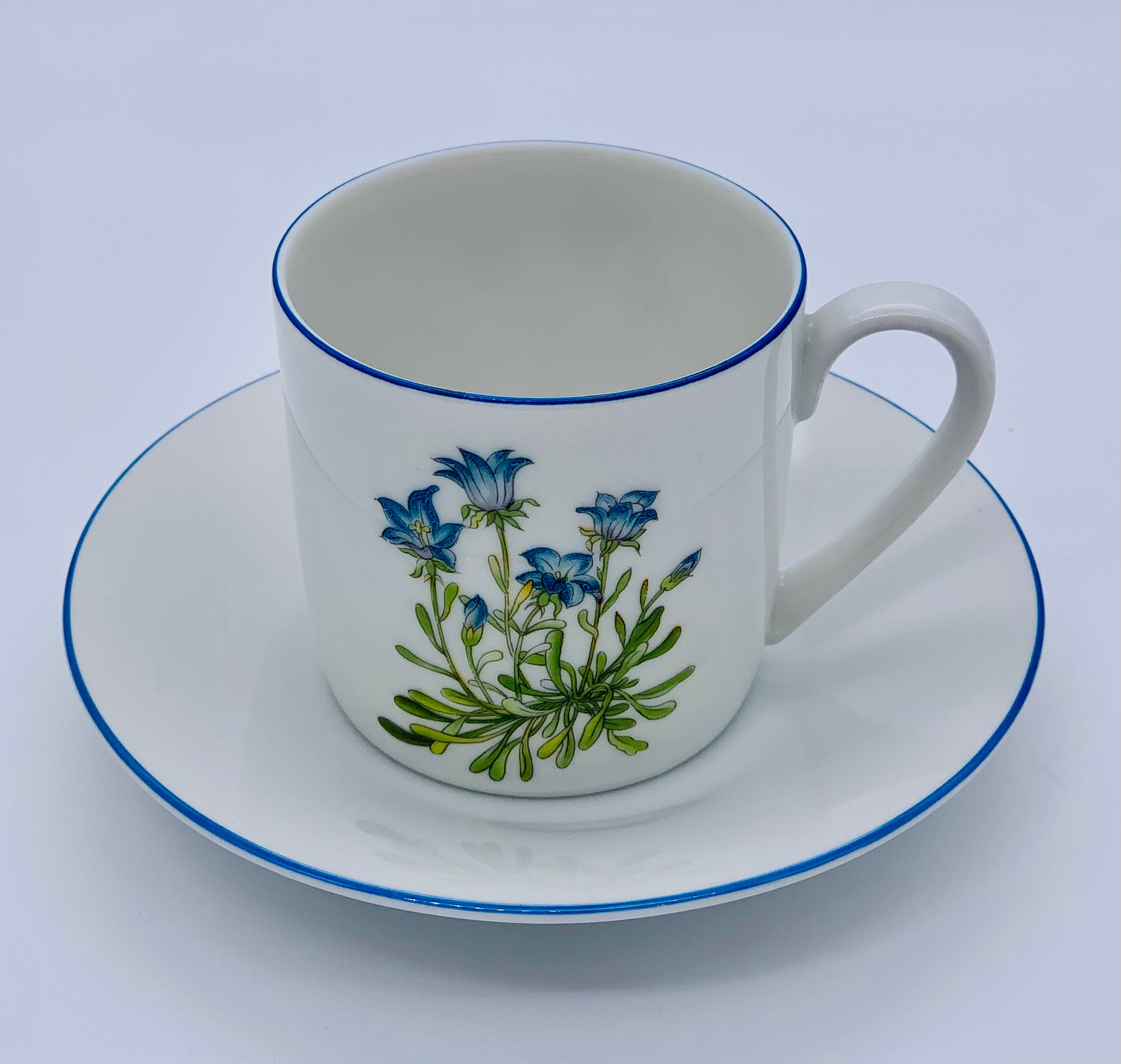 Vintage Espresso Cup and Saucer Set flower Etsy