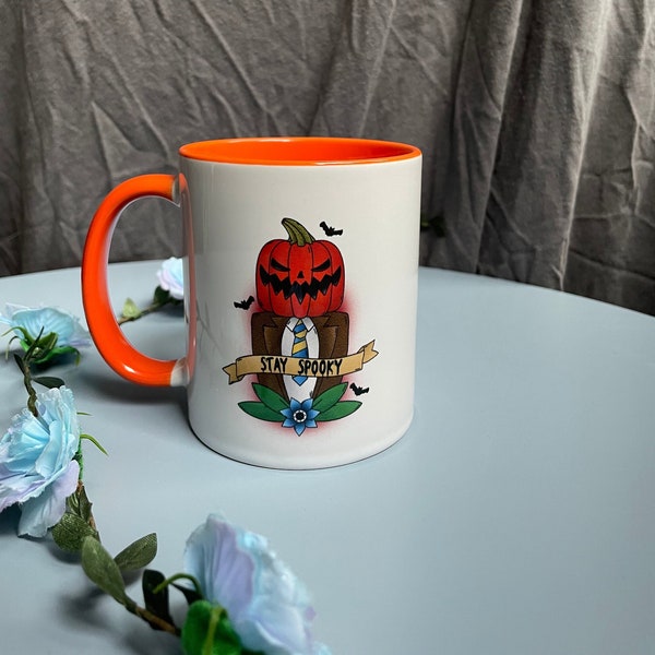 Halloween Mug Stay Spooky, Pumpkin Mug, Halloween Gift, Coffee Mug, Spooky Season, Gift for Friend