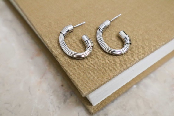 Monet earrings 2024 silver hoops