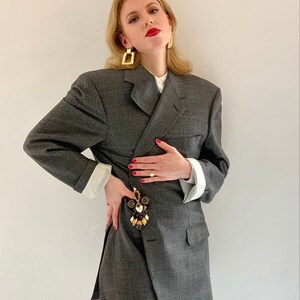 Oversized Lanvin Vintage 70s Wool Blazer