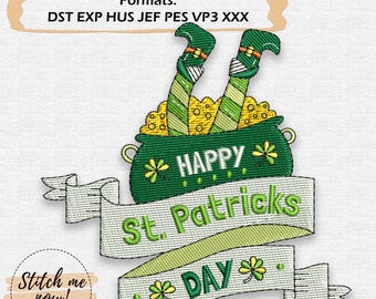 Happy Saint Patrick's Day Machine Embroidery Design