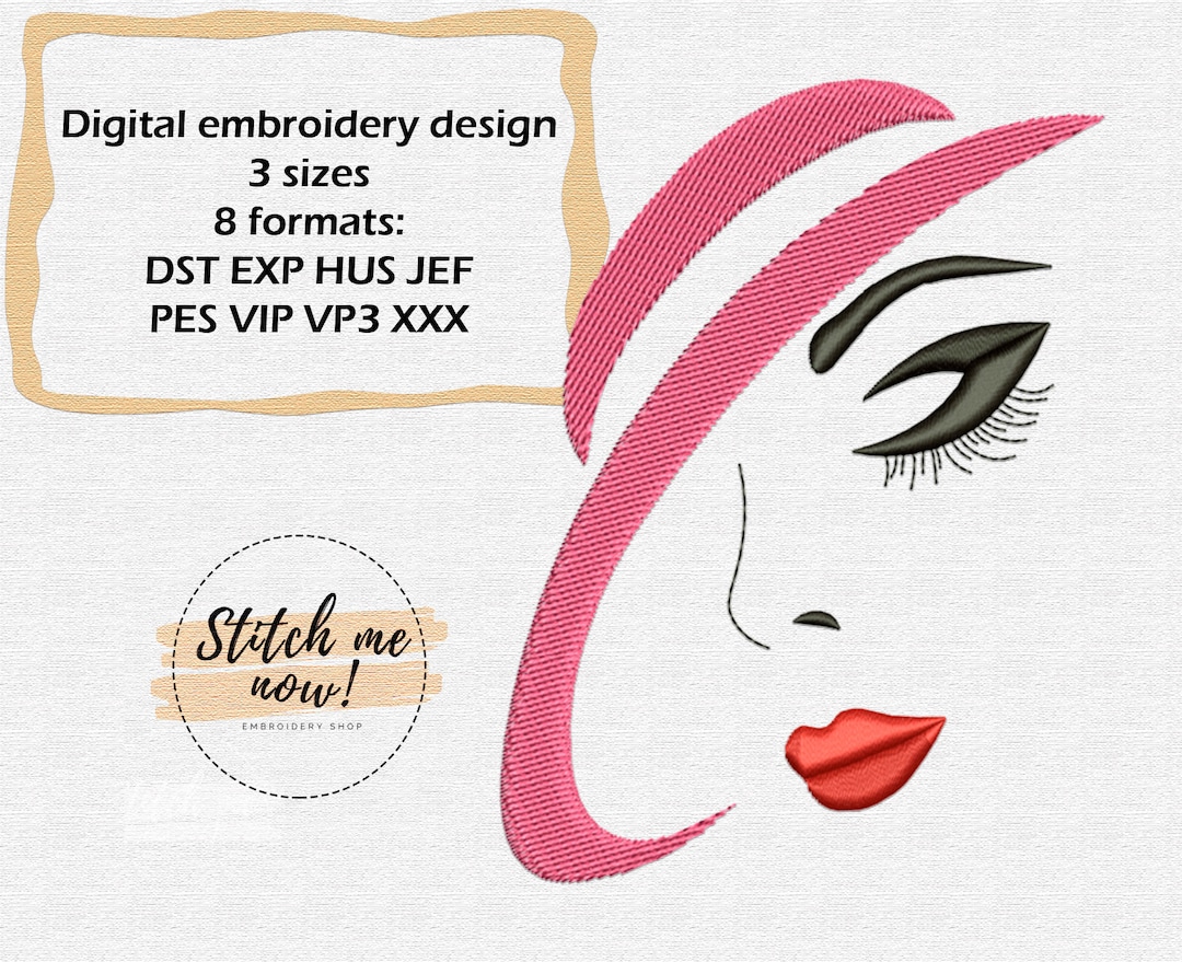 Posh Woman Machine Embroidery Design - Etsy