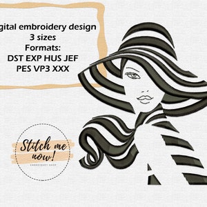 Summer Girl machine embroidery design