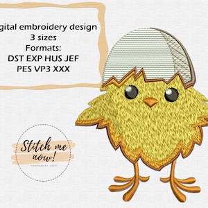 Easter Chick machine embroidery design
