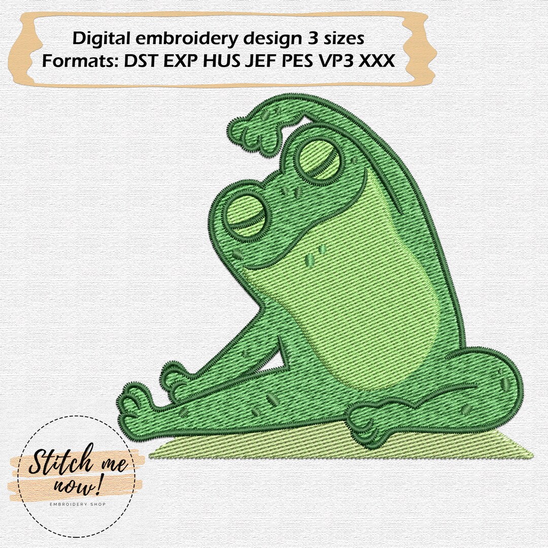 Yoga Frog Machine Embroidery Design - Etsy