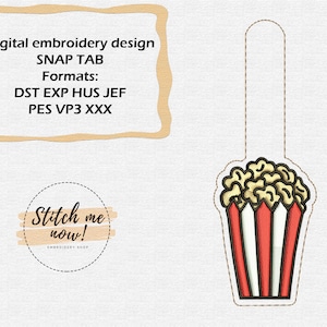 Popcorn machine embroidery design