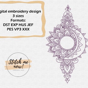 Moon Amulet machine embroidery design