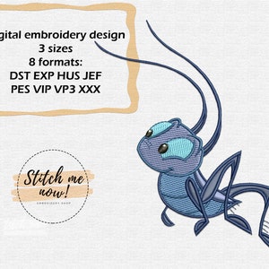 Cricket machine embroidery design