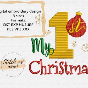 My 1st Christmas machine embroidery design