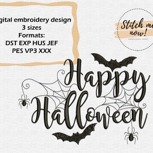 Happy Halloween machine embroidery design