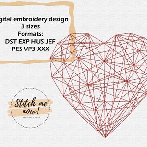 Magic Heart Valentines Day machine embroidery design