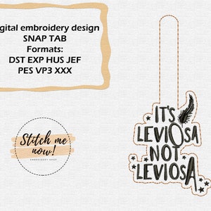 Levitation Spell Snap Tab machine embroidery design