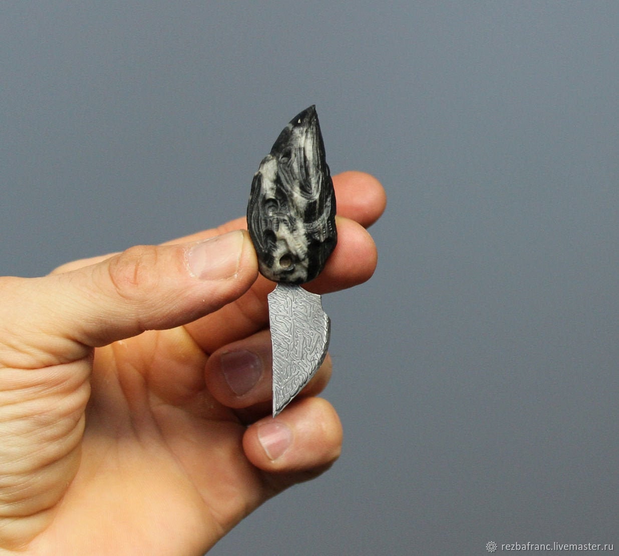 Stone knife Fixed blade knife Knives handmade Handcrafted Etsy