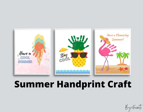 Summer Printable Craft for Kid Summer Handprint Art Summer - Etsy
