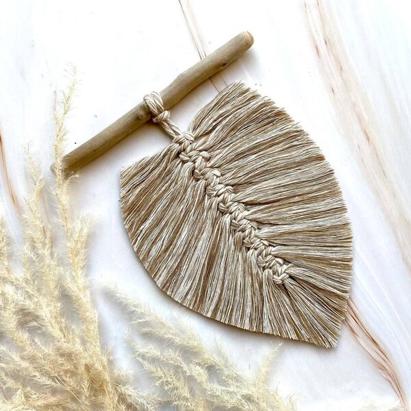 Macrame Feather| Macrame Leaf| Macrame sheet | spring branch