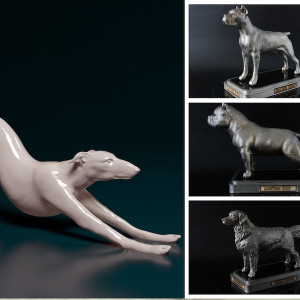 Personalized Whippet Dog Statue