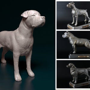 Personalized Cane Corso UnCropped Ears Dog Statue image 1