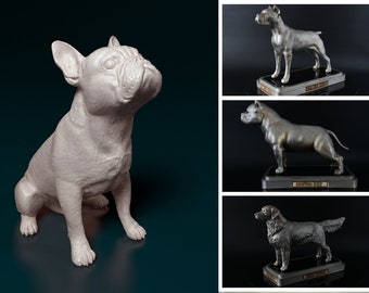 Statue de chien bouledogue français personnalisée