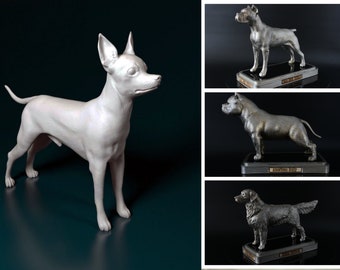 Personalized Toy Terrier Dog Statue