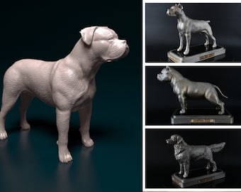 Statue de chien bouledogue américain personnalisée