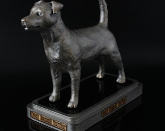 Personalized Jack Russell Terrier Casting Statue on Platform Dog Statuette|Pet Figurines | Pet Miniatures | Dog Replicas|Home Decor