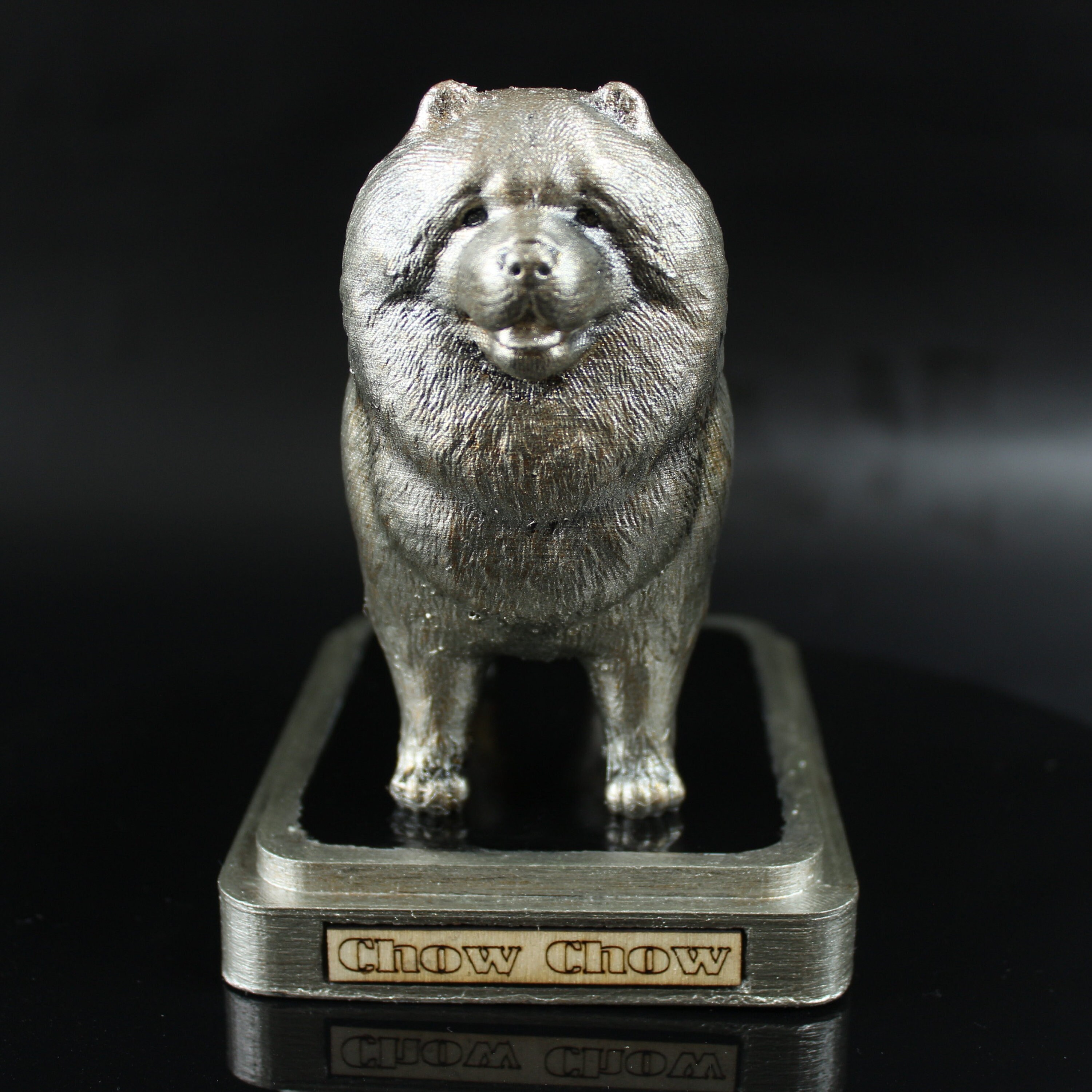 Personalized Chow Chow Statue Antique Silver Paint Etsy