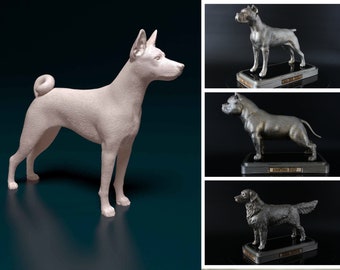Personalized Basenji Dog Statue