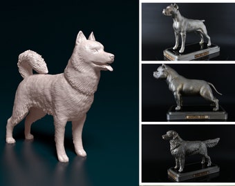 Statue de chien Husky personnalisée